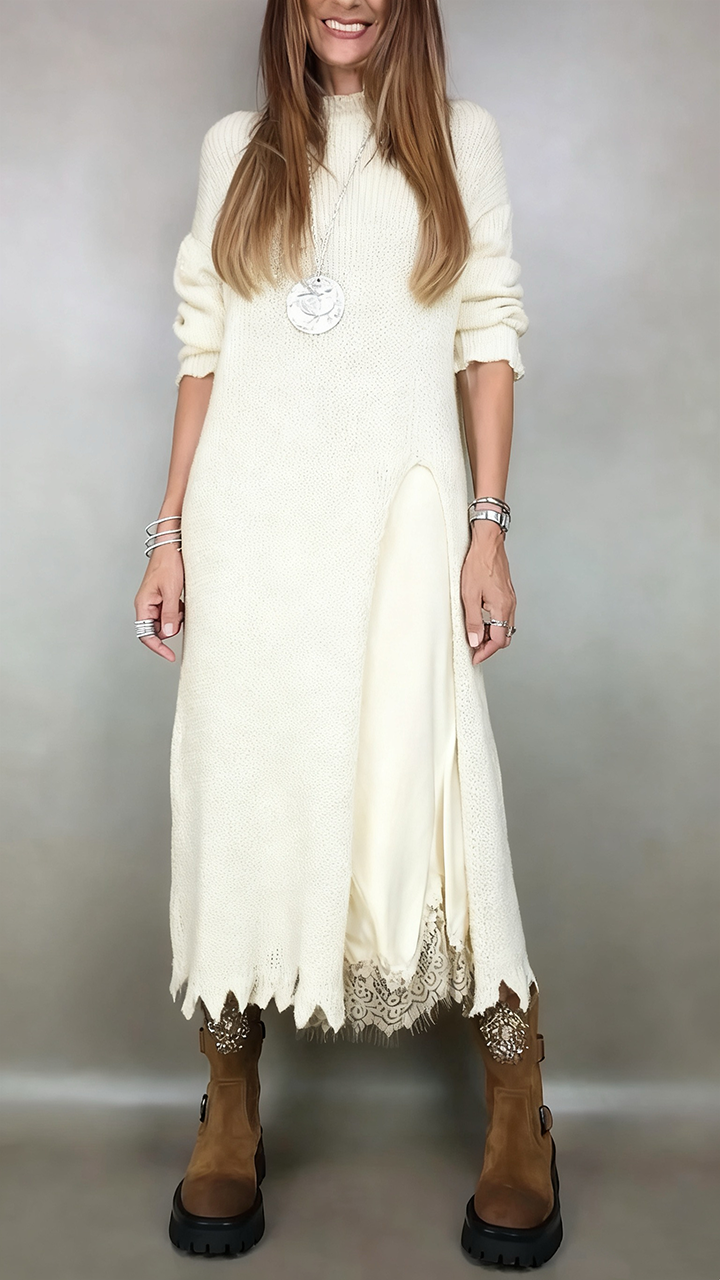 Laluna™ | Conjunto Elegante de Camisola Comprida com Vestido