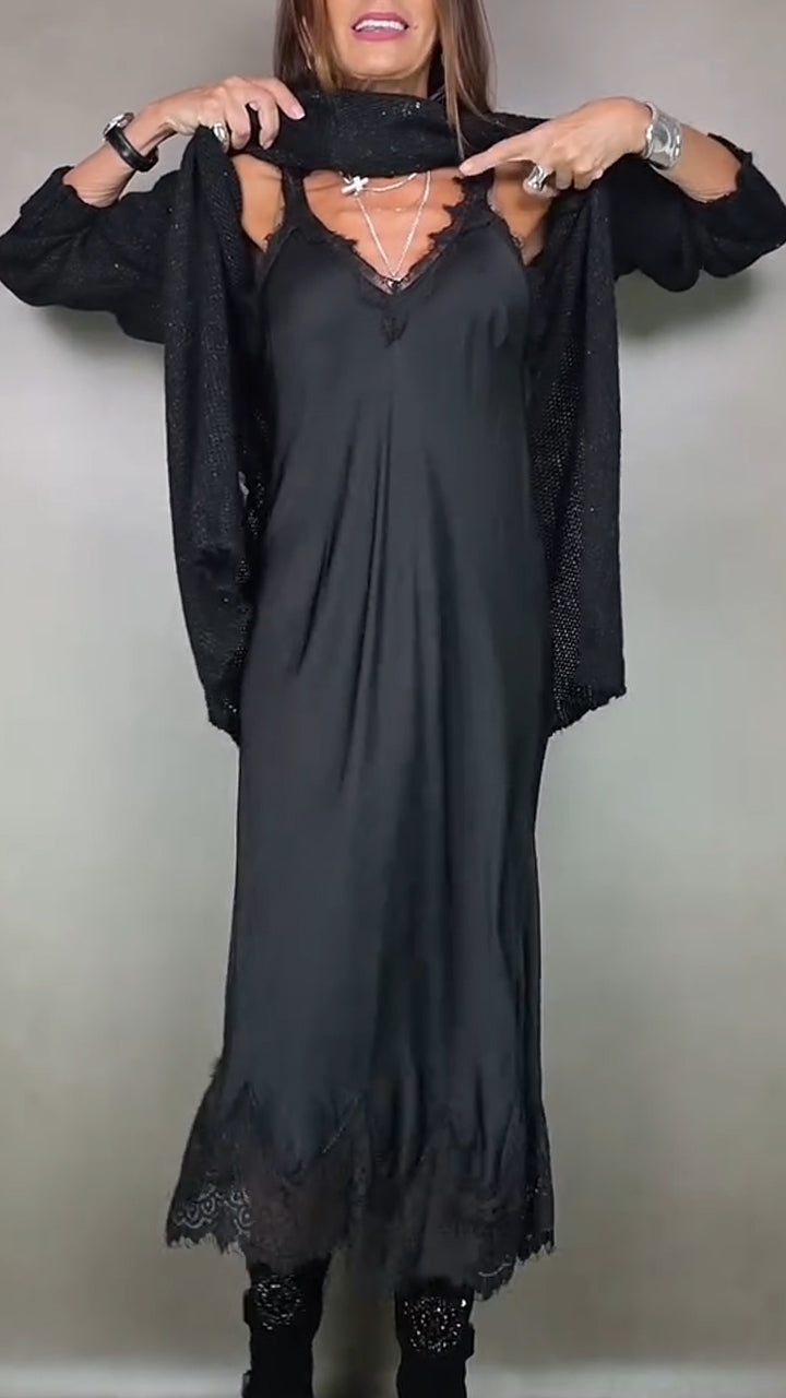 Laluna™ | Conjunto Elegante de Camisola Comprida com Vestido