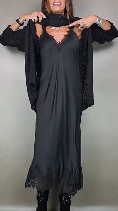 Laluna™ | Conjunto Elegante de Camisola Comprida com Vestido