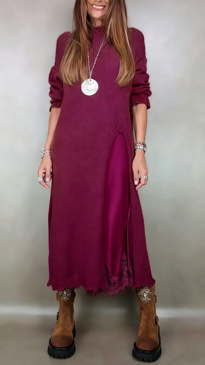 Laluna™ | Conjunto Elegante de Camisola Comprida com Vestido