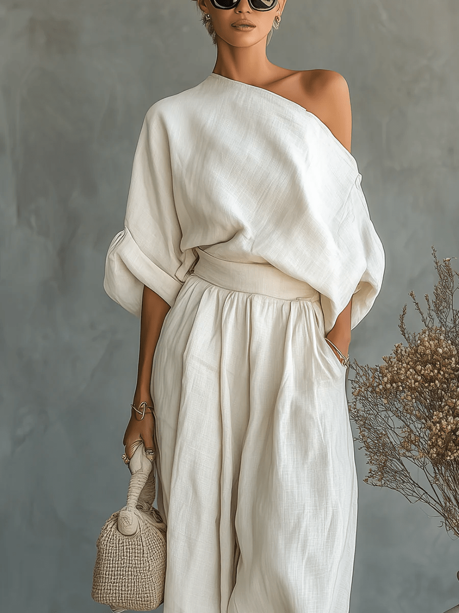 Mila™ | Conjunto de 2 peças com decote bardot