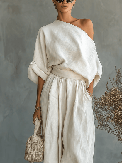 Mila™ | Conjunto de 2 peças com decote bardot