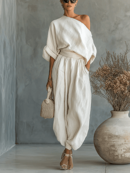 Mila™ | Conjunto de 2 peças com decote bardot