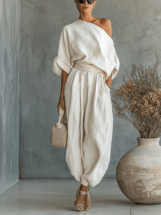 Mila™ | Conjunto de 2 peças com decote bardot