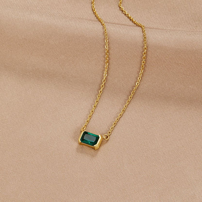 Léonie™ | Colar de Esmeralda Delicado
