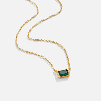 Léonie™ | Colar de Esmeralda Delicado