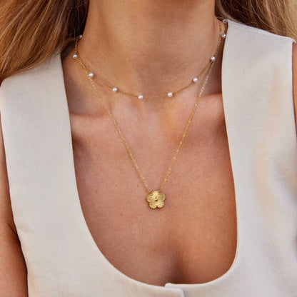 Suzanne™ | Colar de corrente com pérolas