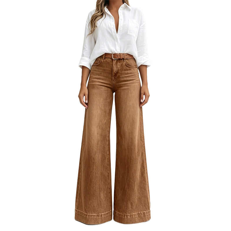 Aliénor™ | Jeans de Perna Larga Efeito Alongador