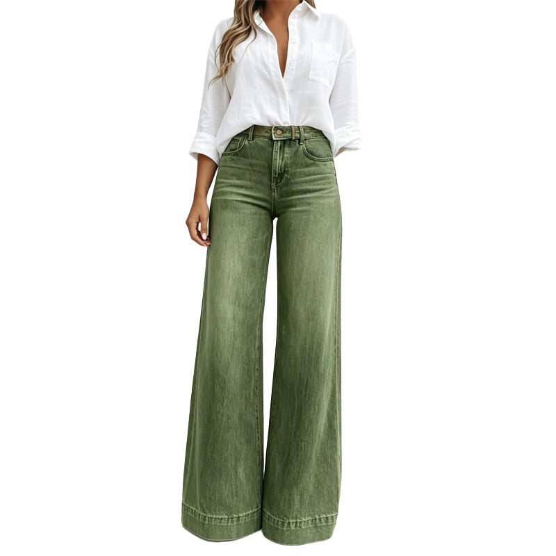 Aliénor™ | Jeans de Perna Larga Efeito Alongador