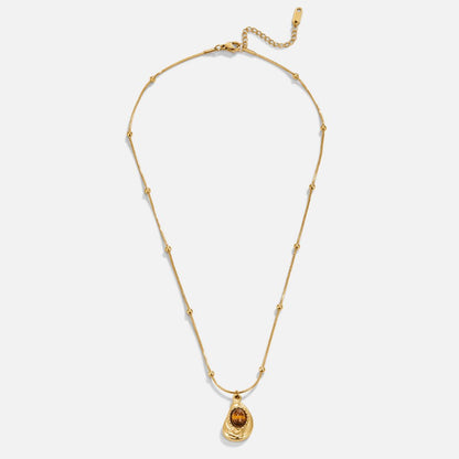 Victoire™ | Colar Elegante em Ouro com Pedra Olho-de-Tigre